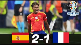 GOLAZO DE YAMAL ESPAÑA vs FRANCIA 21  EUROCOPA 2024 [upl. by Photina195]