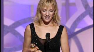 Uma Thurman Wins Best Actress TV Movie  Golden Globes 2003 [upl. by Nedap988]