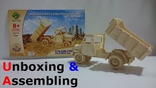 Mini Truck toys for kids woodcraft construction kit  Video Unboxing amp Assembling  Amazing D [upl. by Aerehs]