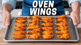 SUPER CRISPY Chicken Wings No Deep Fryer [upl. by Feliks]