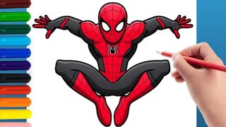 How to DRAW SPIDERMAN No Way Home [upl. by Einiffit42]