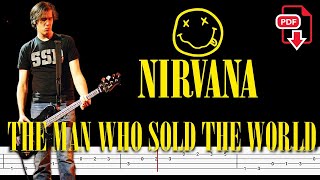 Nirvana  The Man Who Sold the World 🔴Bass Tabs  Notation ChamisBass chamisbass nirvanabass [upl. by Noneek]