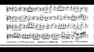 Concerto No 5 3rd Movement F Seitz violin sheet music [upl. by Nets]