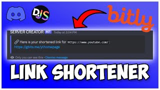 How to make a LINK SHORTENER for your discord bot  Discordjs V14 [upl. by Eselrahc]