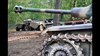 MILITRACKS 2019 Driving german tanks  halftracks and wheeled vehicles [upl. by Aiekahs]