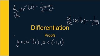 Derivatives of arcsinx and arccosx explained [upl. by Ultann]