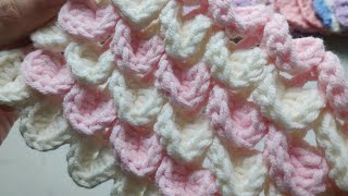 Fish scale crochet pattern HowtosPatternsTutorials [upl. by Barvick337]