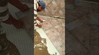 تركيب ceramica بورسلين السيراميك ceramictileinstallation bathroom [upl. by Cirala]