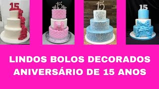 Bolos decorados  Bolos de aniversário de 15 anos [upl. by Ahsemak]