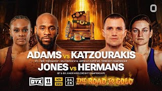 BRANDON ADAMS VS ANDREAS KATZOURAKIS  OVERTIME BOXING 11 FIGHT NIGHT LIVESTREAM [upl. by Camilia]