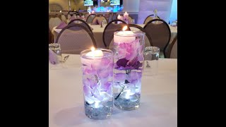 DIY Dollar Tree Flower Centerpieces with Floating Candles [upl. by Aissat]