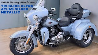 Best ThreeWheeled Touring Comfort  2024 Tri Glide Ultra Atlas Silver Metallic [upl. by Nicoline]