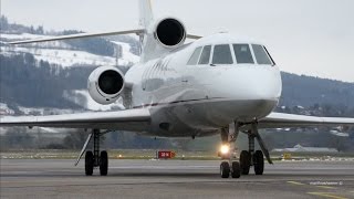 Dassault Falcon 50 Taxi and TakeOff at Bern Airport [upl. by Koblas]