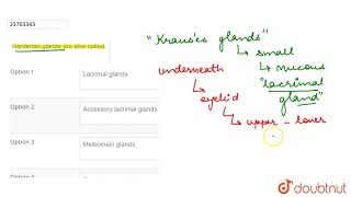 Harderian glands are also called [upl. by Nepil]