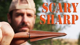 How to get two blade broadheads razor sharp  sharpening tips [upl. by Seedman]