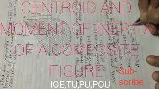 Centroid and moment of inertia of a composite figure about centroidal axis IOETUPOUPU [upl. by Jule153]