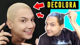 COMO DECOLORAR EL CABELLO DE NEGRO A RUBIO  COMO ACLARAR EL CABELLO PLATINADO  AndyZaturno [upl. by Eceinhoj]