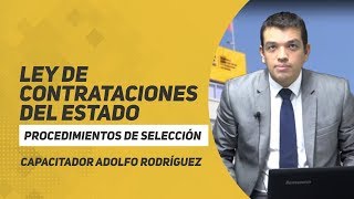 Procedimientos de Selección  Ley de Contrataciones Nº 30225 [upl. by Dnesnwot]