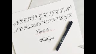 calligraphy for beginners  tombow calligraphy pen [upl. by Enyamert812]