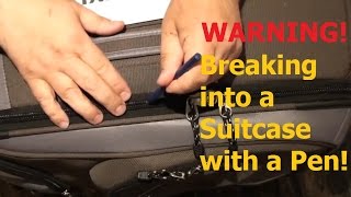 how to Open A Locked Suitcase With A Pen [upl. by Baelbeer]