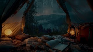 Rain on Tent in a Forest Campground  Perfect Ambience for Rest [upl. by Ainolloppa749]