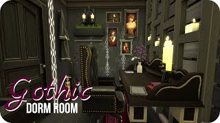 Sims 4 Speed Build  Goth Dorm Room [upl. by Acimad]