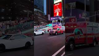 FDNY AMBULANCE Loud Sirens In Times Square NYC shorts fdny ambulance timessquare nyc [upl. by Nayt]