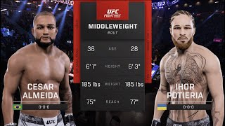 UFC 307 Almeida vs Potieria UFC 5 Simulation [upl. by Pantin105]