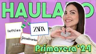 💸SUPER HAUL Primavera24🌸 ZARA STRADI LEFTIES ME LO PRUEBO TODO😍  Carla Wonderland [upl. by Llenra]