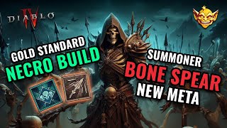 New Build Dominates Necromancer PTR Meta  Diablo 4 Season 4 Bone Spear Summoner Guide [upl. by Amsa]