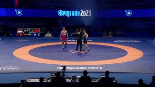 Stevan Andria MICIC SRB vs Zelimkhan ABAKAROV ALB  Seniors World Championships 2023  Semi Fin [upl. by Schmeltzer]