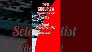 Group 2a final selection list 2022 [upl. by Frolick431]