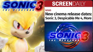 NEW Sonic Movie 3 DELAYED Release Date very confusing [upl. by Kcirdehs666]