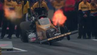 NHRA Top Fuel driver Doug Kalittas WILD launch in Super Slo Mo [upl. by Remmus]