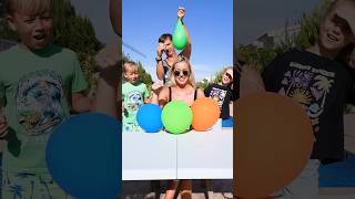 WATER POP CHALLENGE 🎈 SPLASH 🤣 Gaby and Alex Family shorts [upl. by Laughton488]