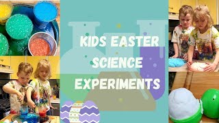 Kids Easter Science Experiments Dyeing eggs Fizzy Eruptions Foam Slime [upl. by Pessa362]