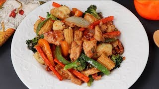 চাইনিজ চিকেন এন্ড ভেজিটেবল স্ট্যার ফ্রাই  Chicken amp Veggie Stir Fry  Bangla Vegetable Recipe [upl. by Olsewski]