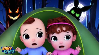 Monsters At The Camping  Kids Songs and Nursery Rhymes  Baby David [upl. by Acinomad605]