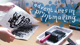 Lets try lino printing 🐉 [upl. by Swift]