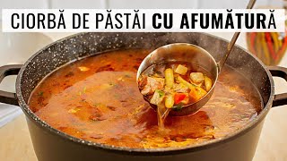 Simplă ieftină și consistentă ciorbă de fasole verde cu afumătură  Bucate Aromate [upl. by Primrose350]