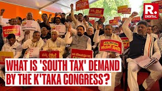 After Separate Country Karnataka Congress Led By CM Sidda Protest To Seek Separate South Tax [upl. by Marder]