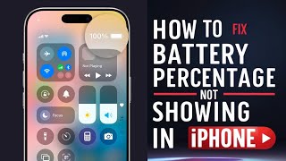 How To Fix iPhone Not Showing Battery Percentage In Battery  Full Guide [upl. by Nosille947]