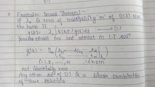 fredholm second theorem [upl. by Oinoitna]