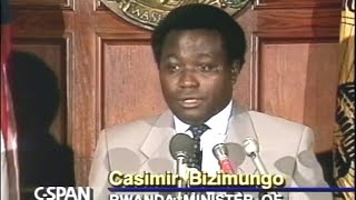 Rwanda 1991  Casimir Bizimungu Minister of Foreign Affairs [upl. by Ariait]