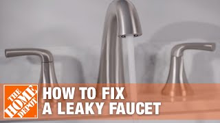 How to Fix a Leaky Faucet  The Home Depot [upl. by Gainer]