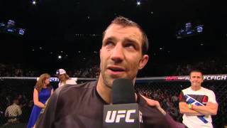 UFC 194 Luke Rockhold and Chris Weidman Octagon Interview [upl. by Esilahs]