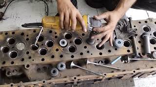 Diesel Cylinder Head Surface Seat Grinding [upl. by Scever927]