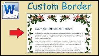 How to create your own custom border in Word [upl. by Radke]