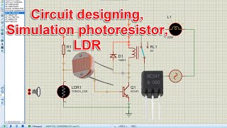 Proteus Simulation  BC 547 projects and Switch Light  LDR Sensor and Automatic Light [upl. by Ekud319]