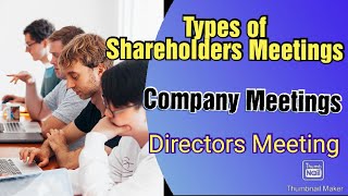 shareholders meeting Types of Shareholders meetings how shareholders conduct meetings [upl. by Eniarda]